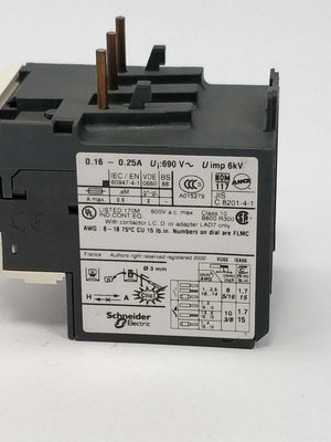 TELEMECANIQUE LRD02 TeSys 034672 Relay 0.16-0.25A