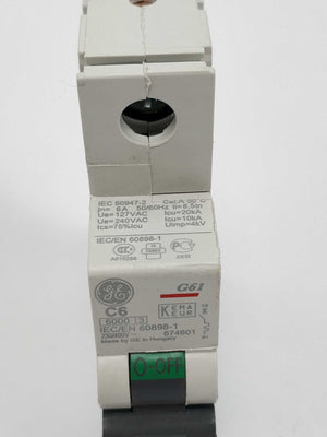 GE C6 G61 Circuit Breaker, Box Missing