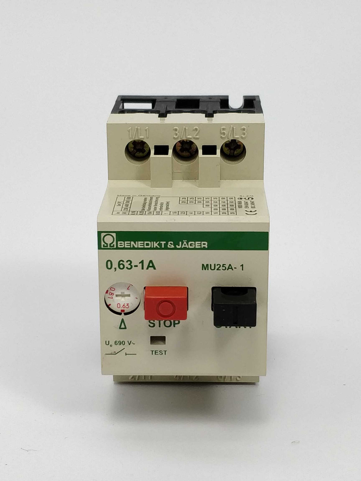 Benedikt & Jäger MU25A-1 Manual motor starter 0,63-1A