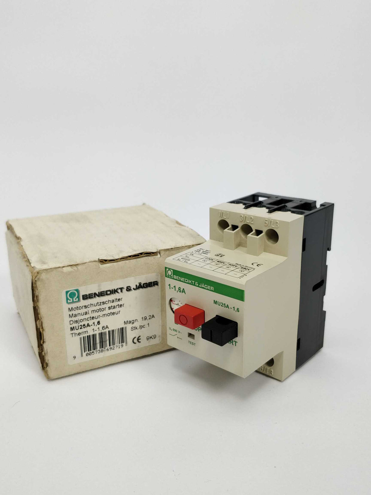 Benedikt & Jäger MU25A-1,6 Manual motor starter 1-1,6A