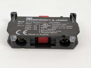 Benedikt & Jäger B3T01 Contact block 1NC 10pcs