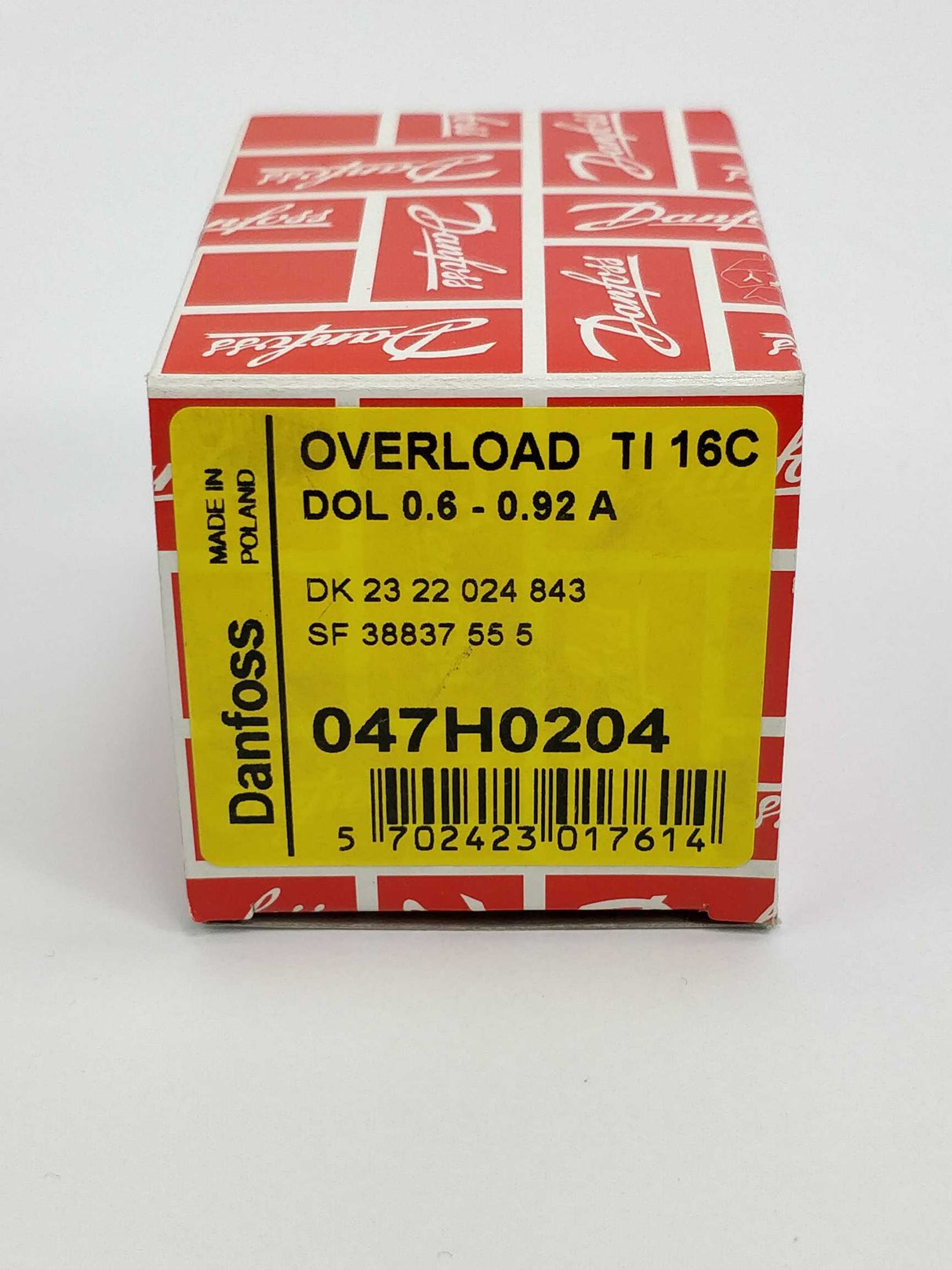 Danfoss 047H0204 TI 16C Overload relay 0.6-0.92A