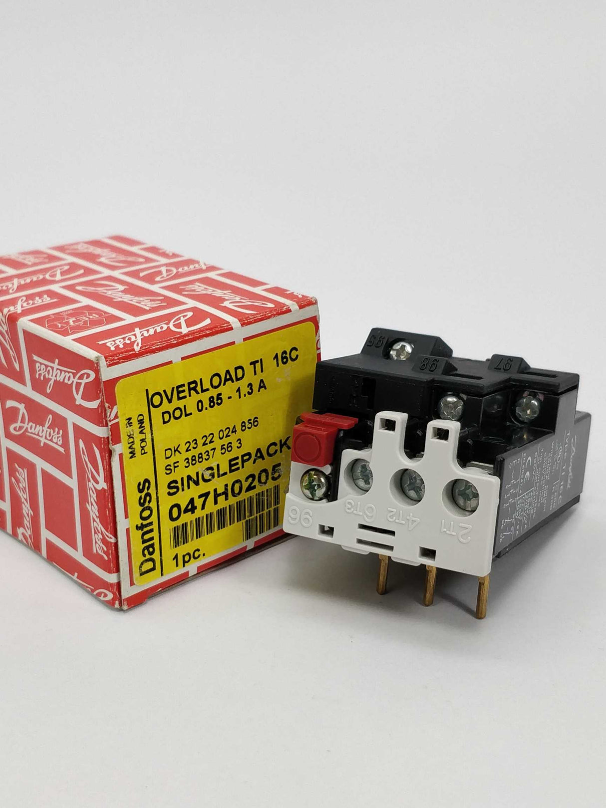 Danfoss 047H0205 TI 16C Overload relay 0.85-1.3A