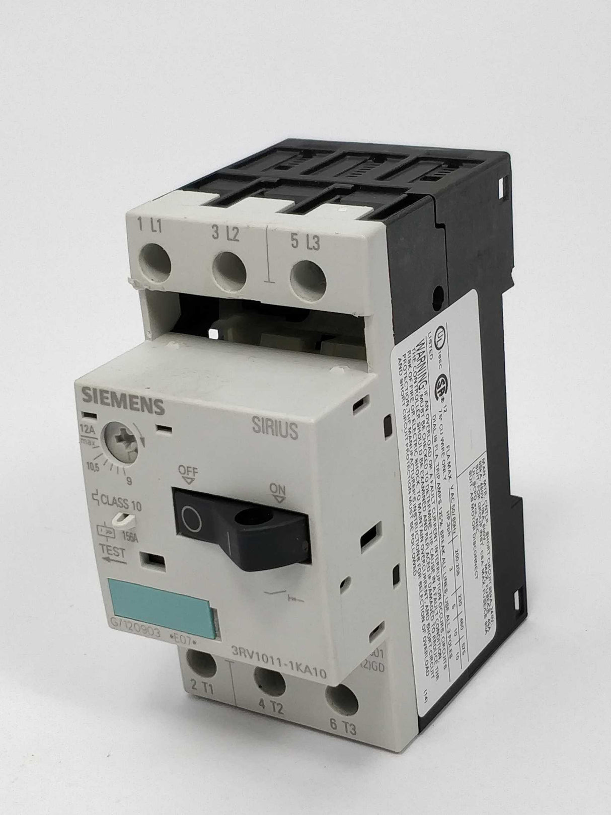 Siemens 3RV1011-1KA10 Sirius Circuit breaker E07