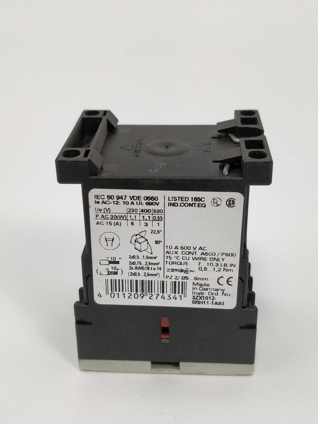 Siemens 3RH1140-1BB40 Sirius 3R Contactor relay E05