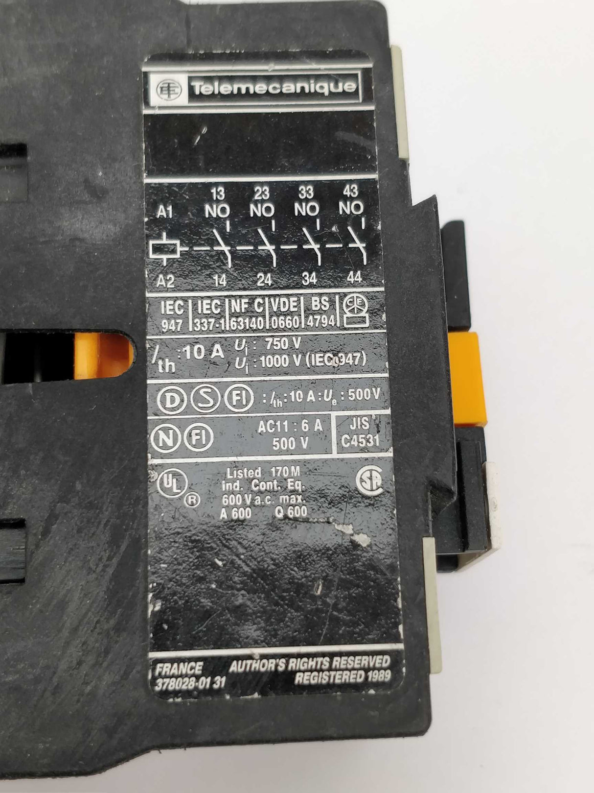 TELEMECANIQUE CA3 DN40 Control relay