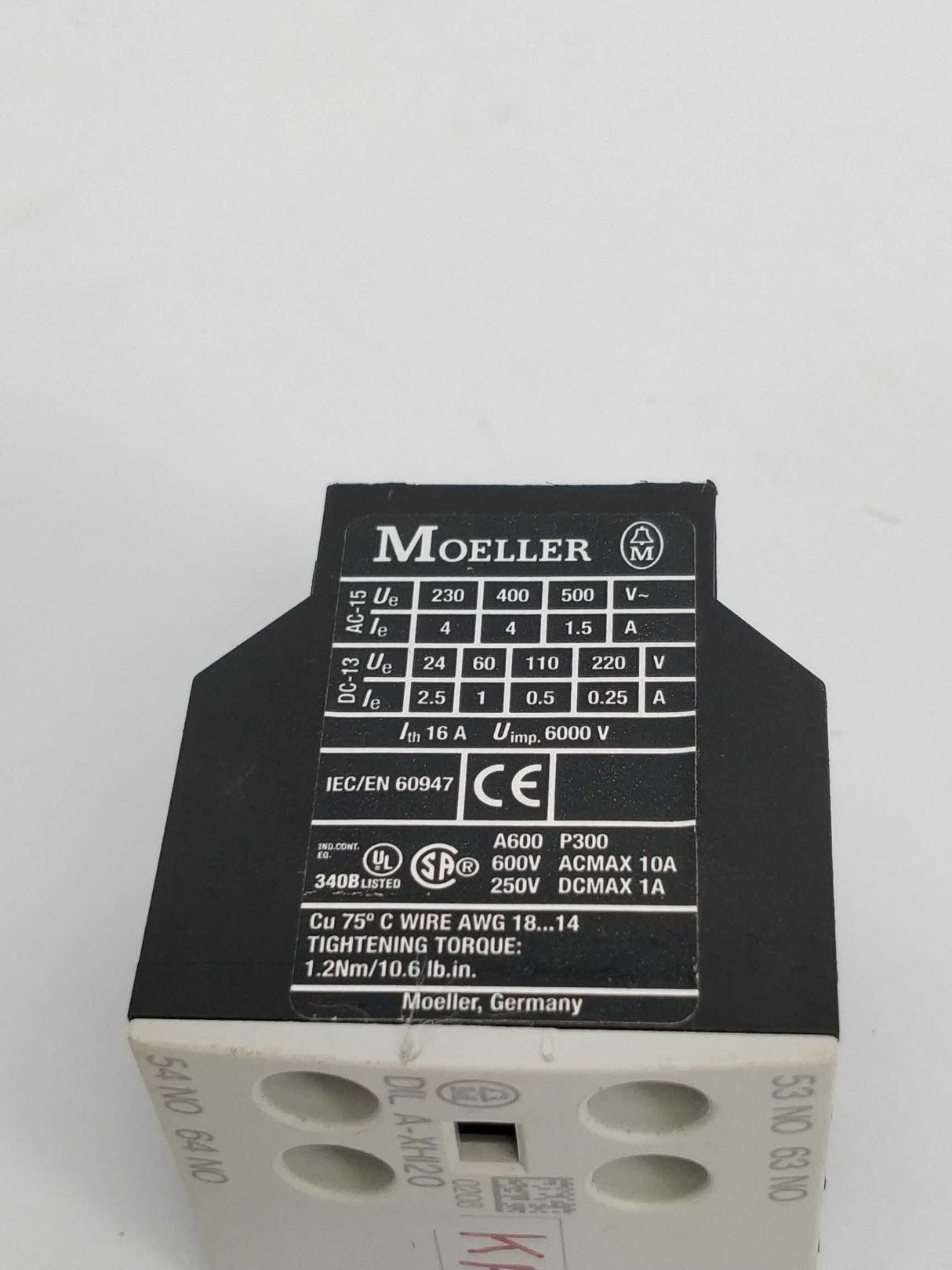 MOELLER DIL A-XHI20 Auxiliary contact block