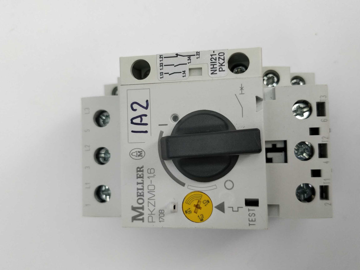 MOELLER PKZM0-1,6 Motor controller with NHI21-PKZ0