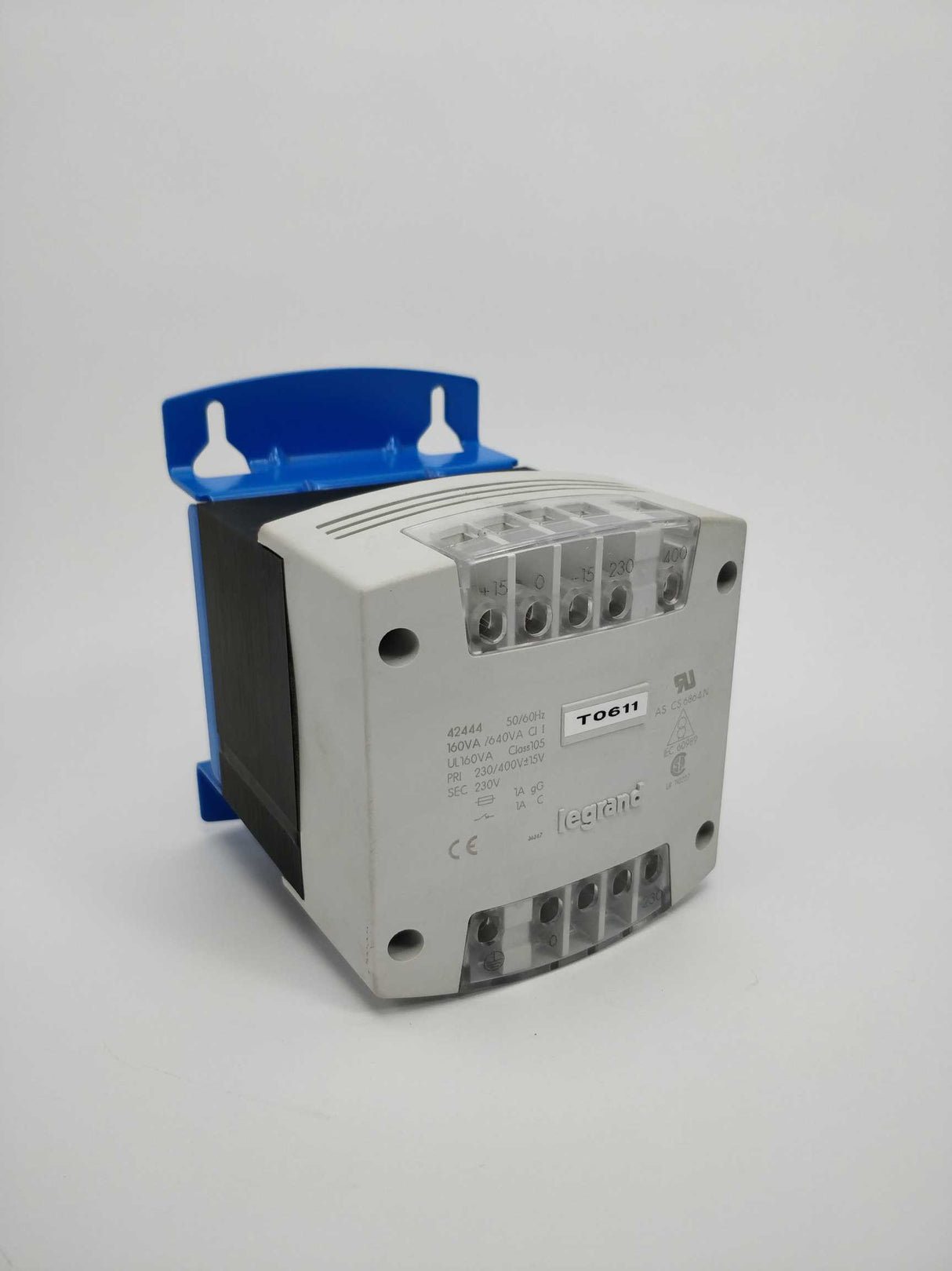 Legrand 42444 Transformer 50/60Hz 160VA/640VA 230/400V to 230V