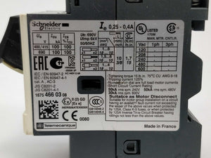 Schneider Electric GV2ME03 0.75kW 1.0HP MOVIRAC LTE