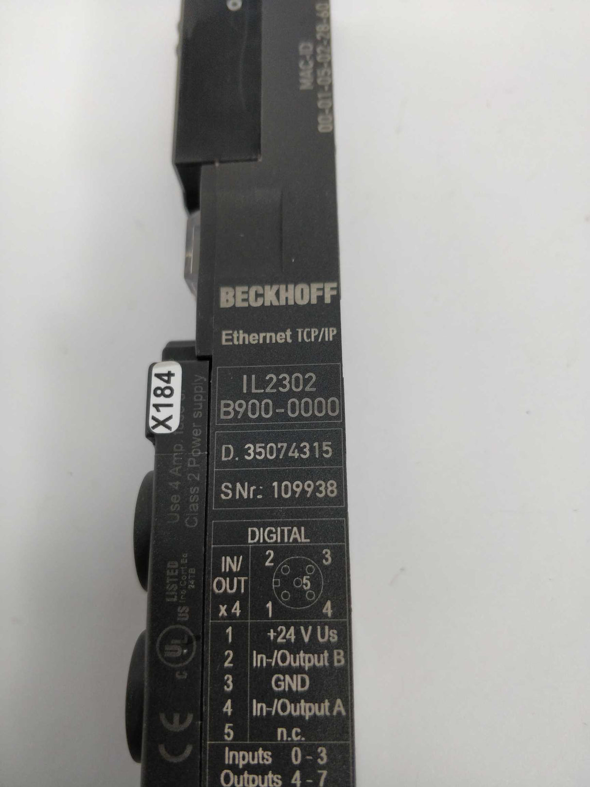 Beckhoff IL2302 B900-0000 Coupler Box