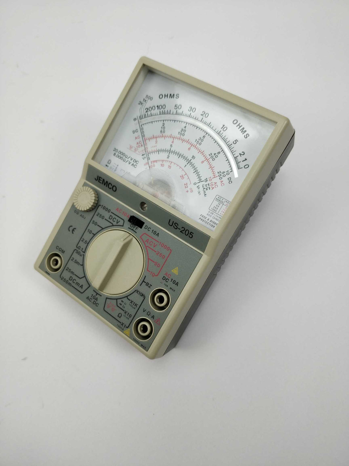 INSTRUMENTS Model US-205 MULTI-TESTER Analog Multimeter, factory seconds,