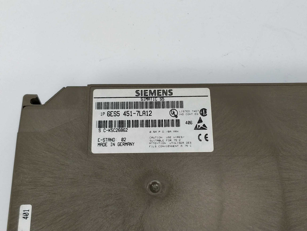 Siemens 6ES5 451-7LA12 E-STAND:02 Simatic S5