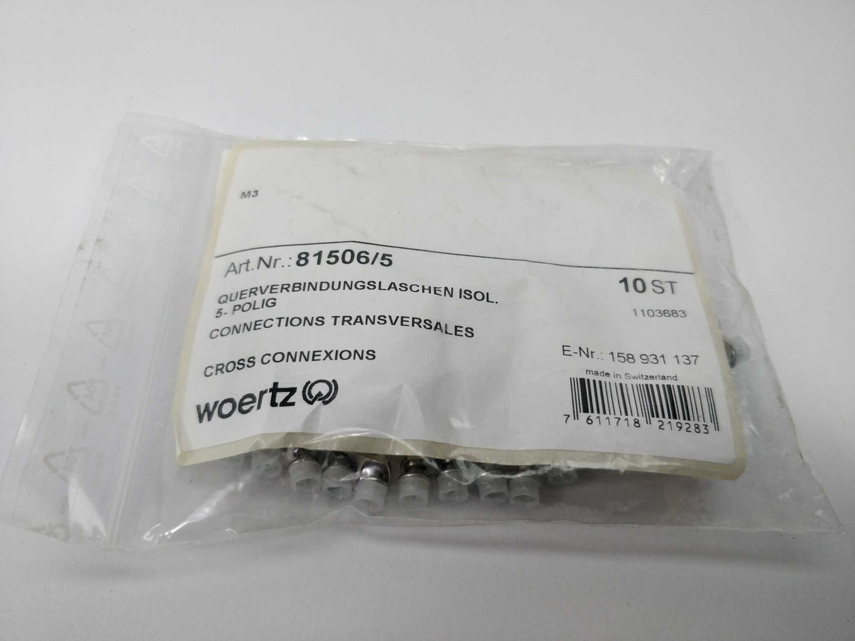 Woertz 81506/5 Cross-connection 5pole to terminal 4mm² 10pcs