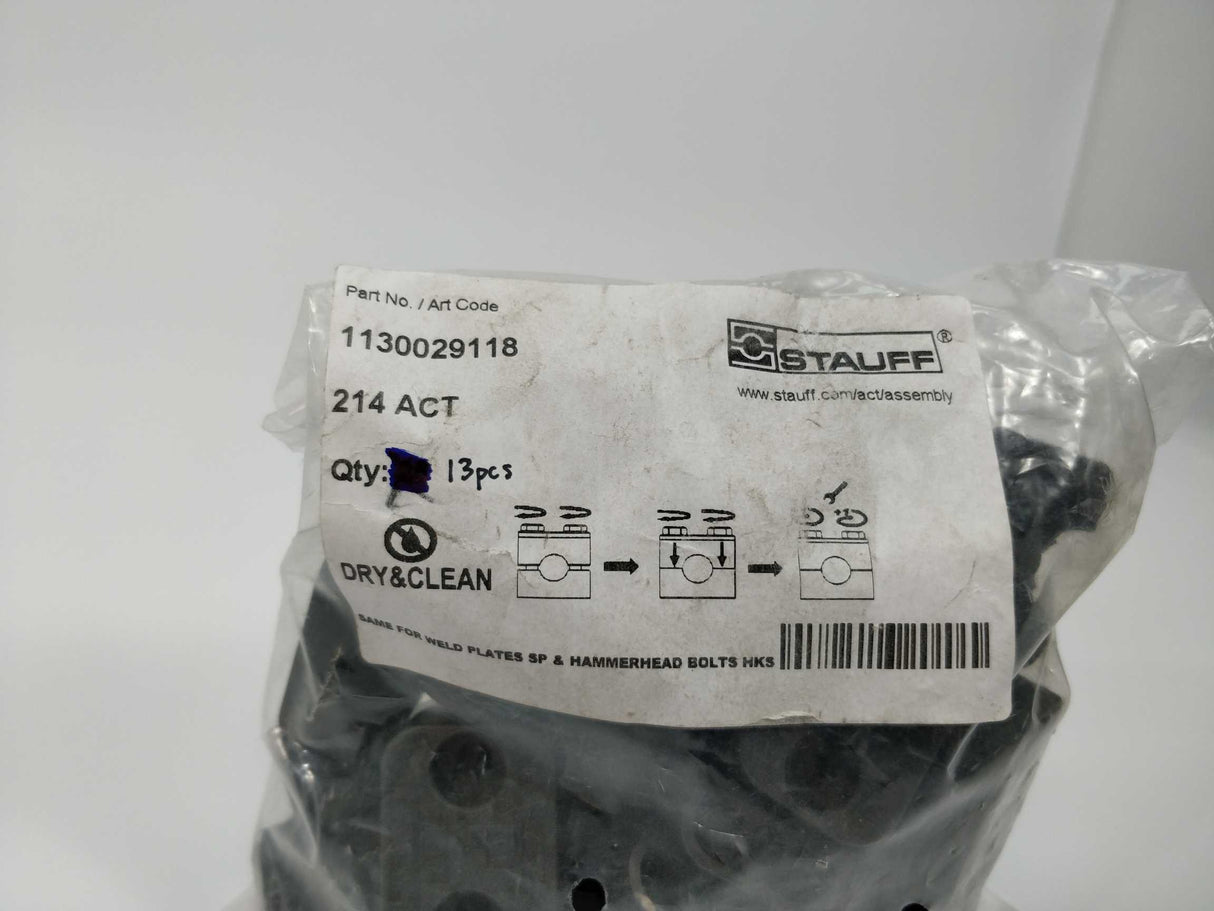 Stauff 1130029118 214-ACT clamp body size 2 14pcs