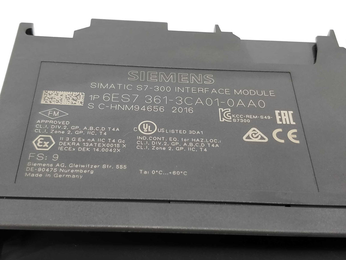 Siemens 6ES7361-3CA01-0AA0 Simatic S7-300 Connection IM 361