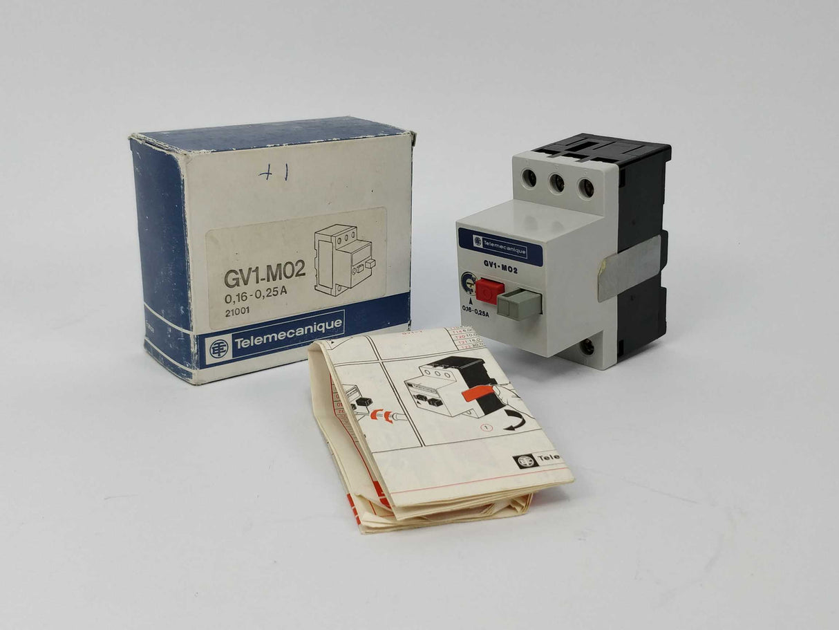 TELEMECANIQUE GV1-M02 Motor circuit breaker 0,16-0,25A