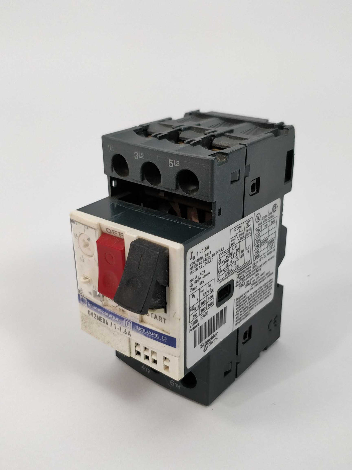 TELEMECANIQUE GV2ME06/1-1.6A Motor circuit breaker