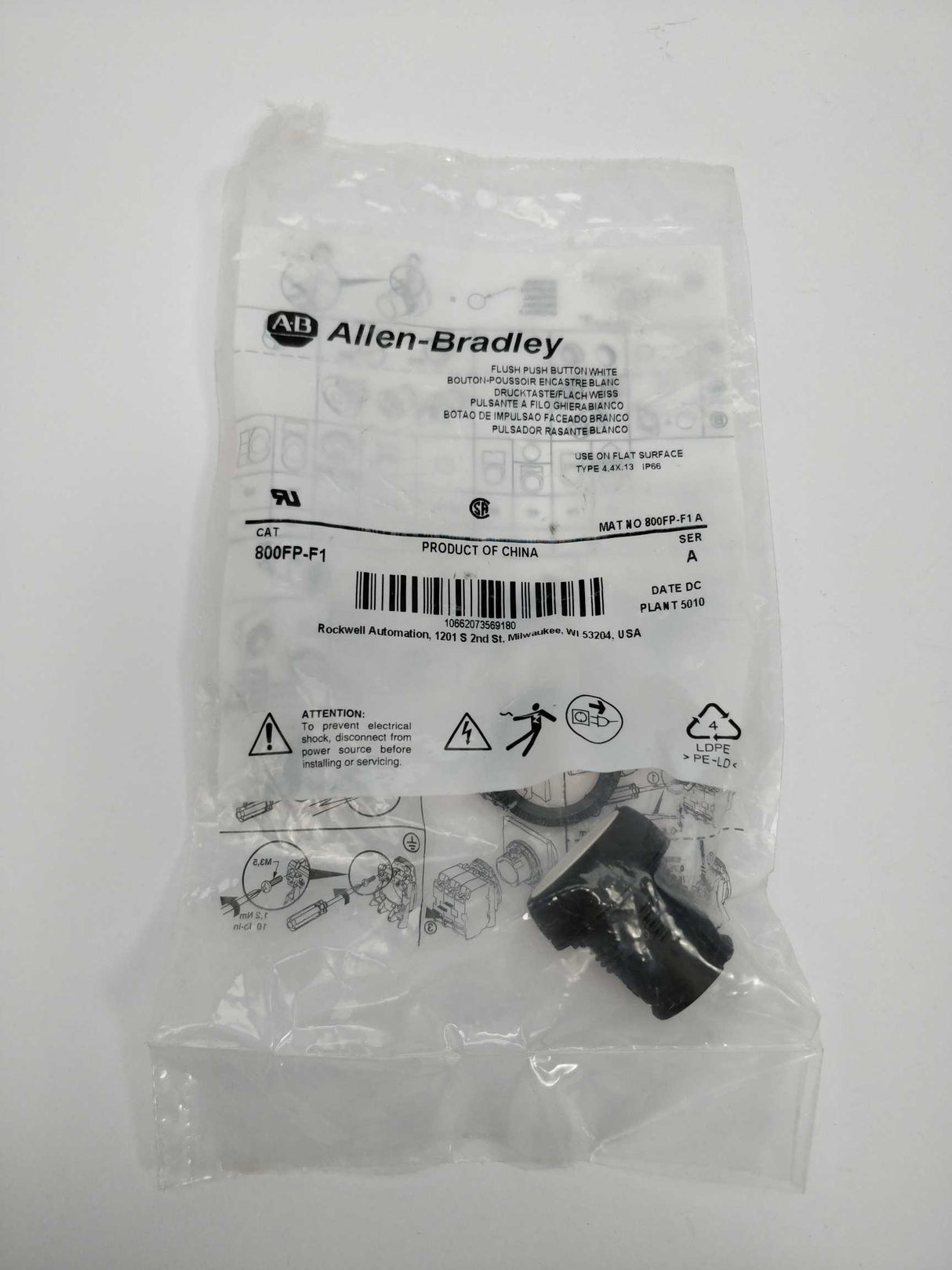 ALLEN-BRADLEY 800FP-F1 Push Button Pack of 2