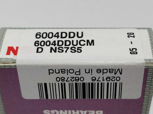 NSK 6004DDU Rubber Sealed Deep Groove Ball Bearing Pack of 3