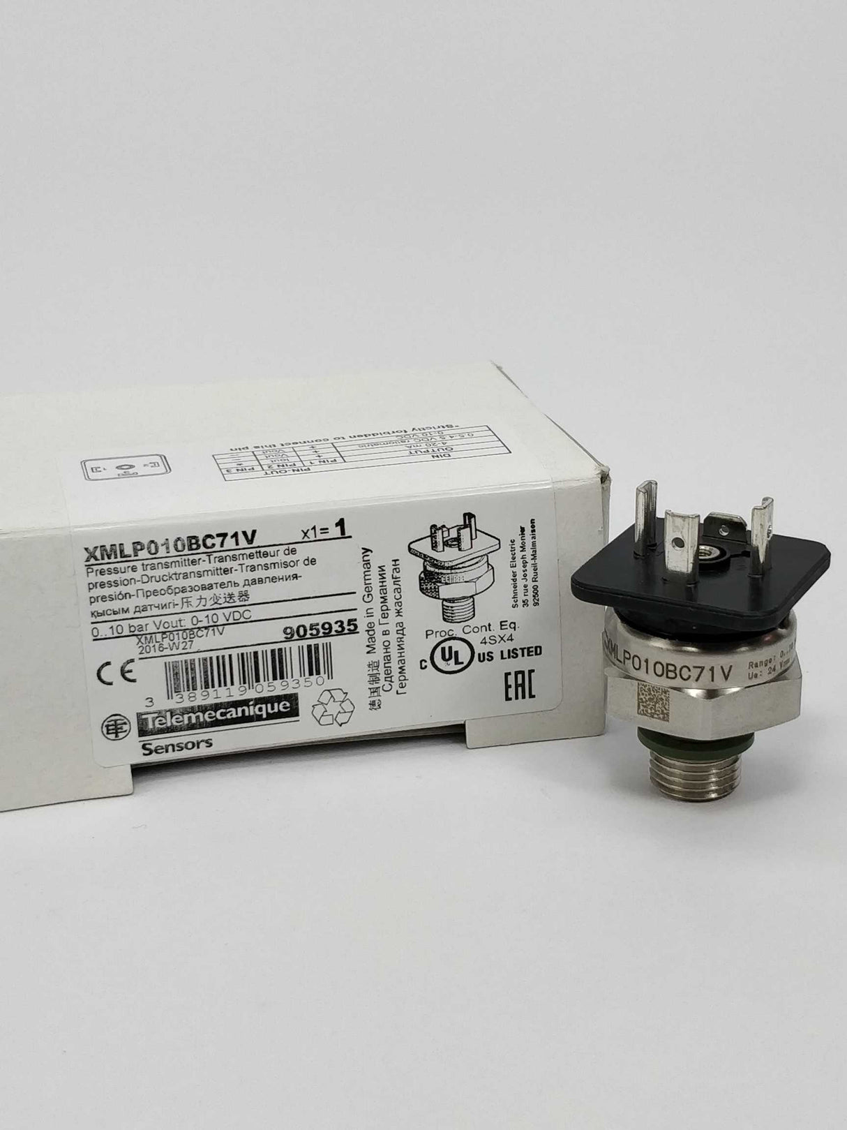 TELEMECANIQUE XMLP010BC71V 905935 Pressure transmitter