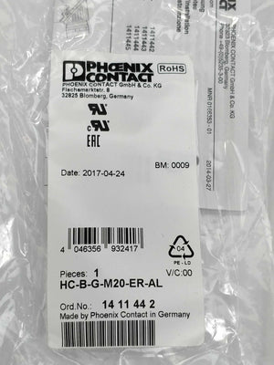 Phoenix Contact HC-B-G-M20-ER-AL Cable Gland, B Series, M20