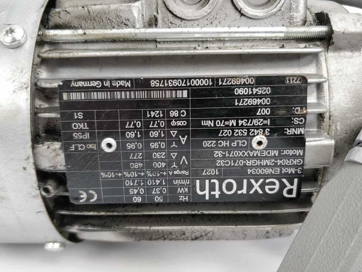 Rexroth MDEMAXX071-32 3-Mot EN60034 GKR04-2MHGR-071C32