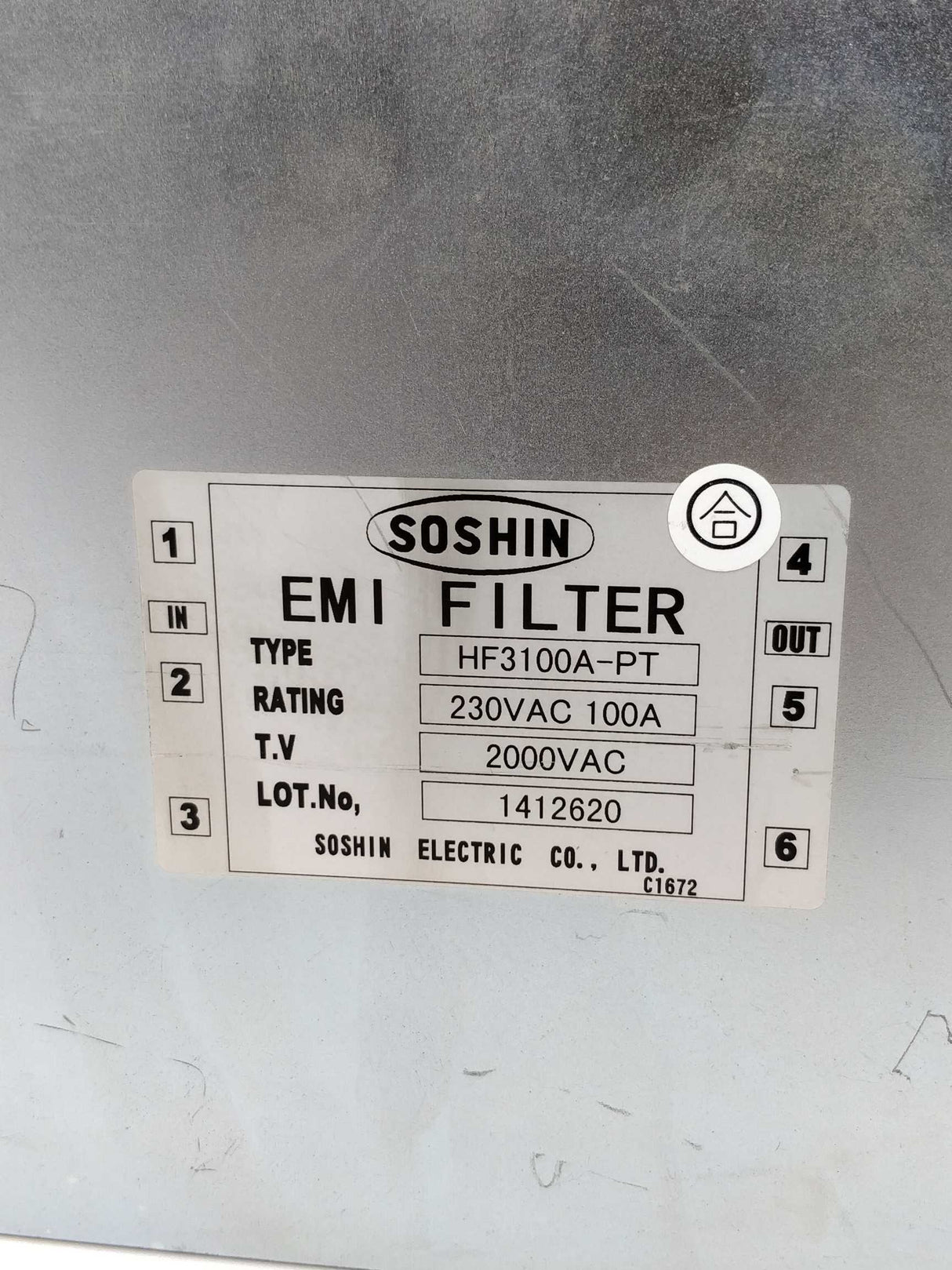 SOSHIN HF3100A-PT EMI Filter For Toshiba CT