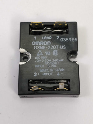 OMRON G3NE-220T-US Solid state relay, 5V "coil"  Load: 240V 20A