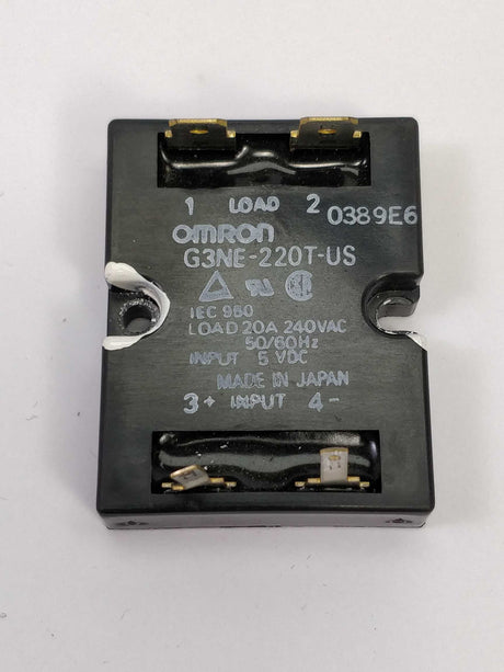 OMRON G3NE-220T-US Solid state relay, 5V "coil"  Load: 240V 20A