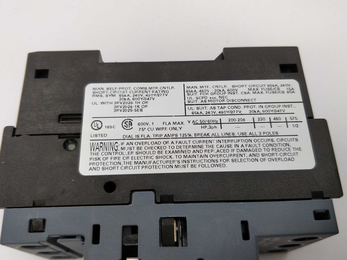 Siemens 3RV2011-0JA10 Circuit breaker E01