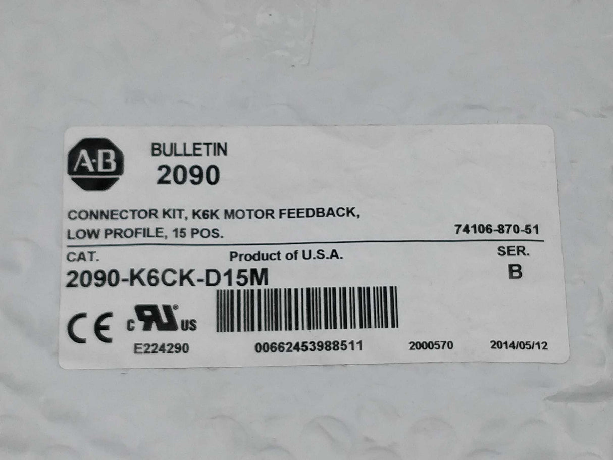 AB 2090-K6CK-D15M Connector Kit Ser. B