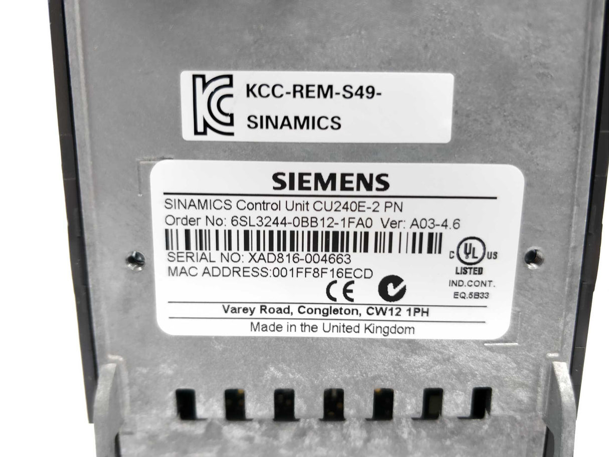 Siemens 6SL3244-0BB12-1FA0 CU240E-2 PN