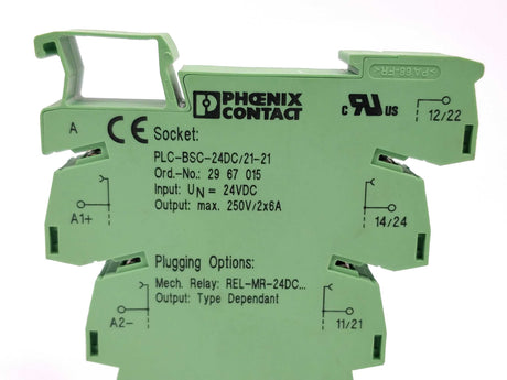 Phoenix Contact 2967015 Relay Base PLC-BSC- 24DC/21-21