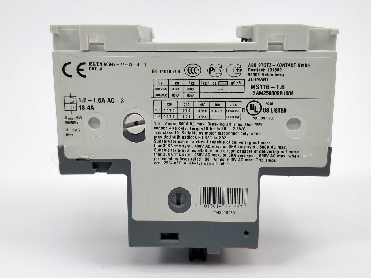 ABB 1SAM250000R1006 MS116-1.6