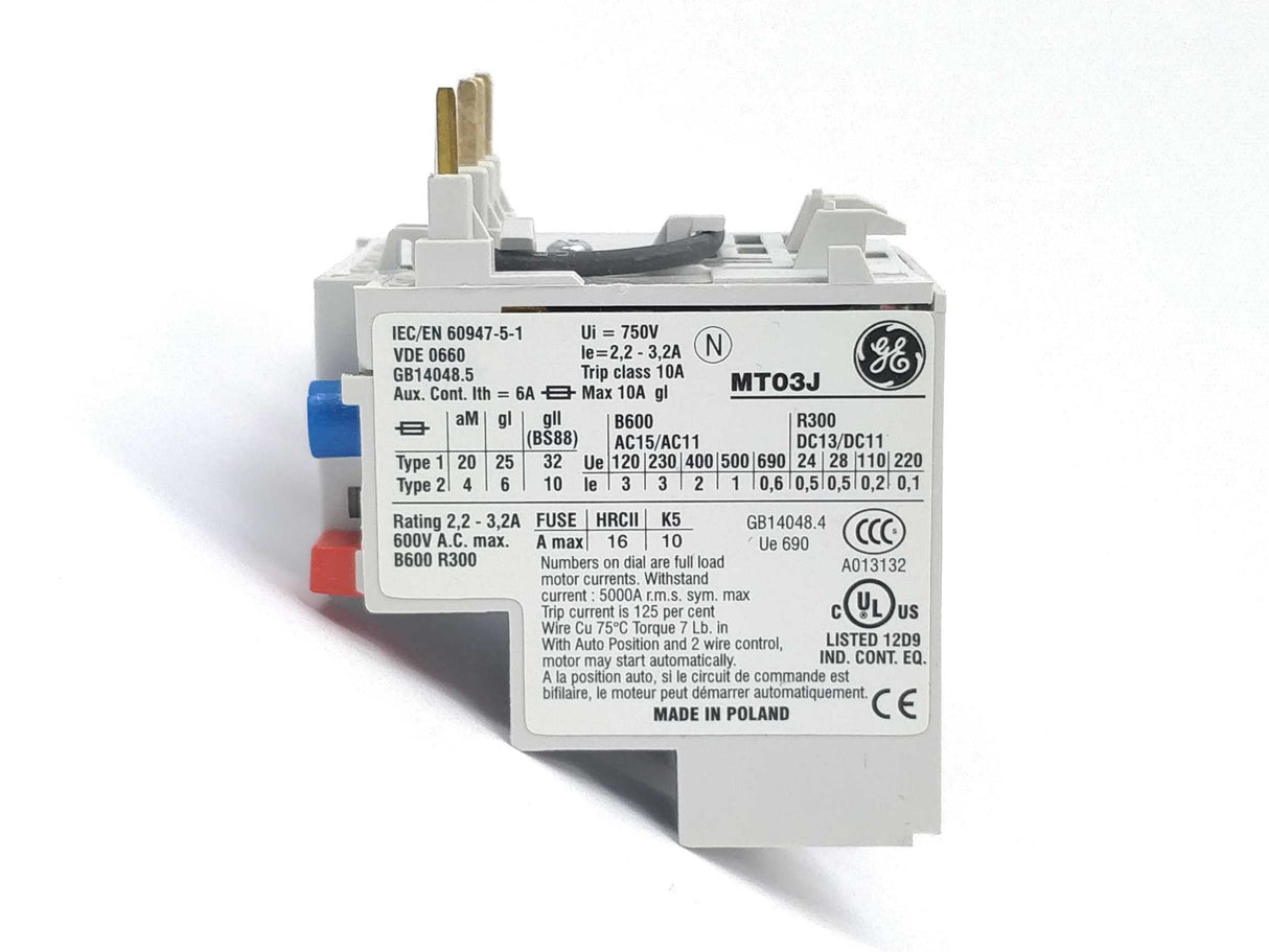 General Electric MTO3J Overload relay