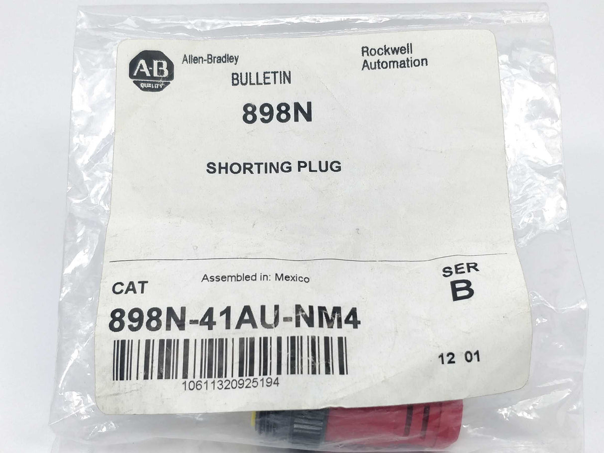 ALLEN-BRADLEY 898N-41AU-NM4 Shorting Plug 4-PIN Connector, Ser. B