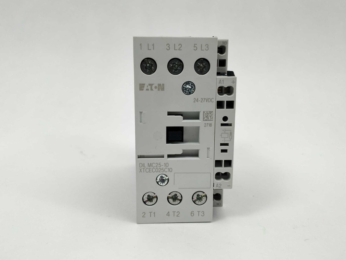 Eaton XTCEC025C10 Contactor, 3 pole 24-27VDC DILMC25-10