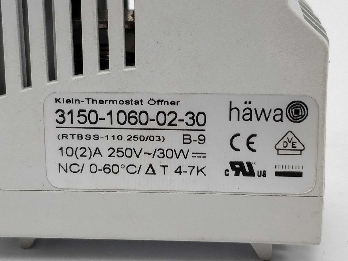 HAEWA 3150-1060-02-30 Adjustable thermostat 0-60°C