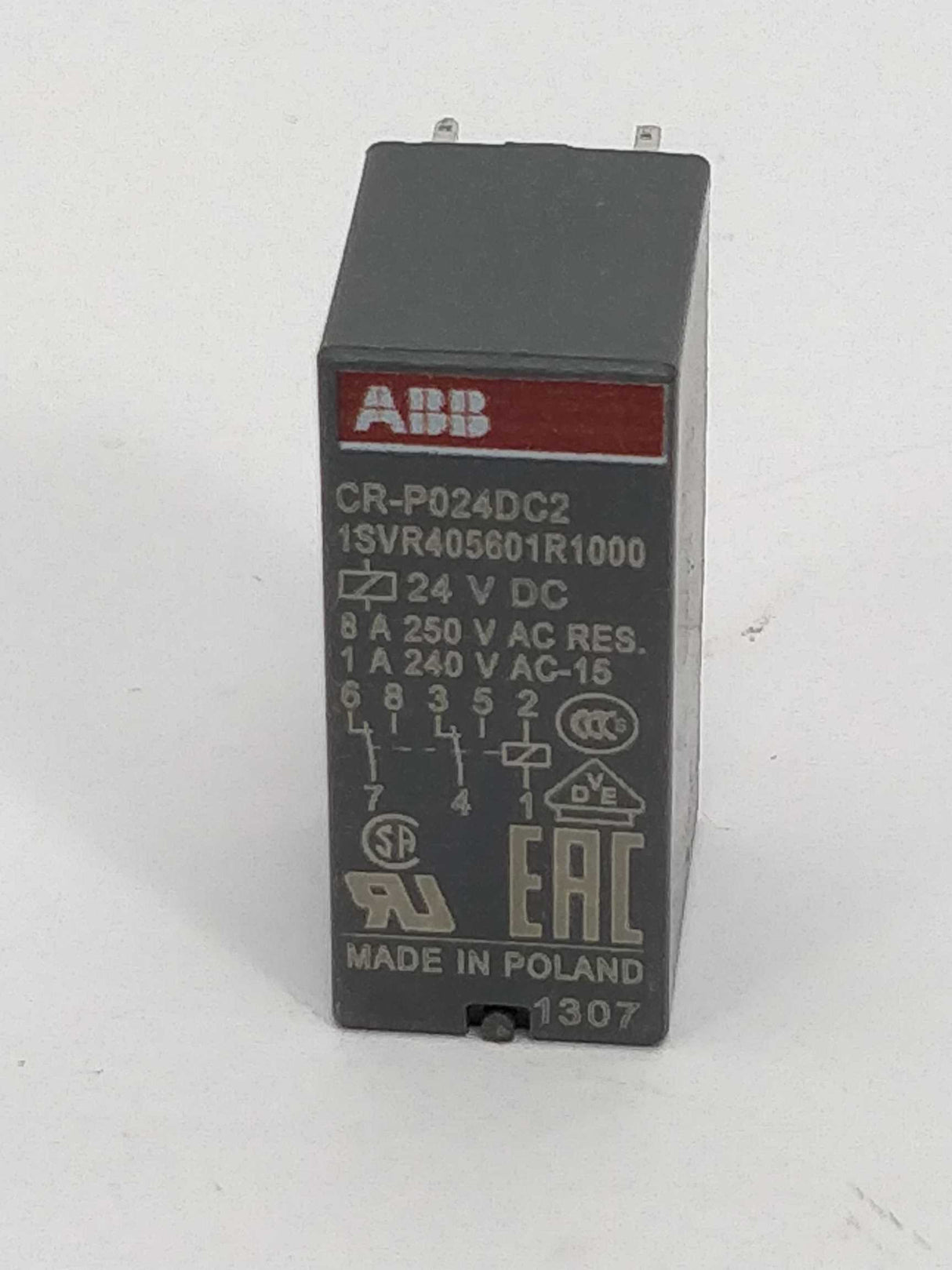 ABB CR-P024DC2 A1-A2=24VDC 250V/8A Relay 6Pcs