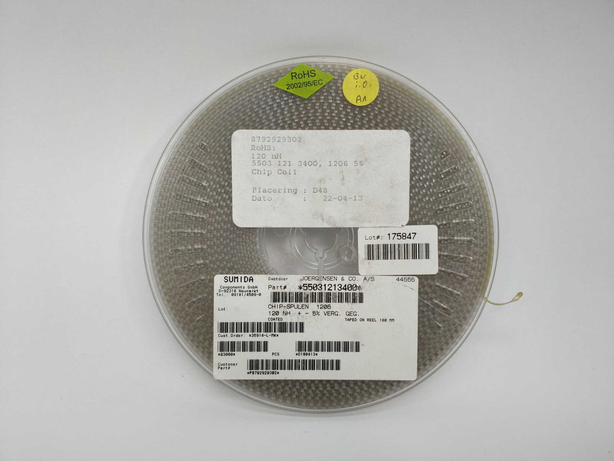 Sumida 55031213400 3000 Pcs. Chip-Spule 120nH