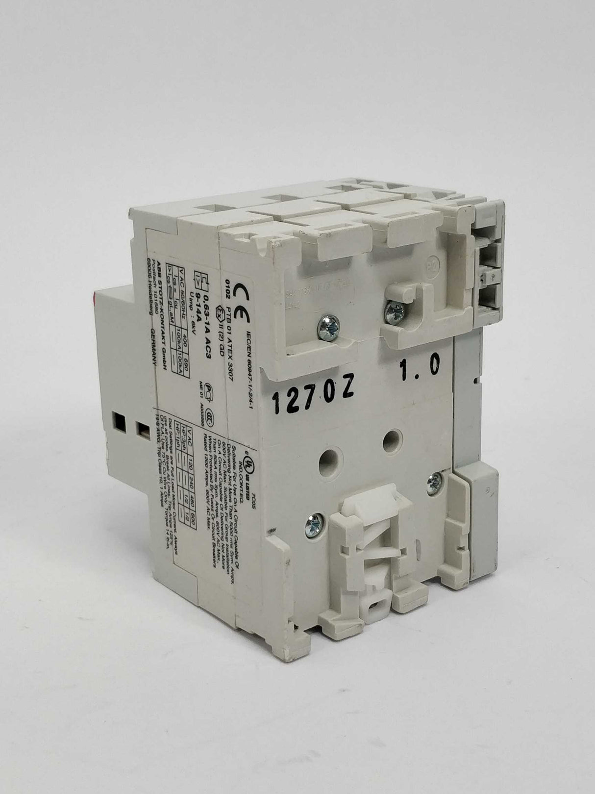 ABB MS325 690V motor starter 0,63-1A with HK-11