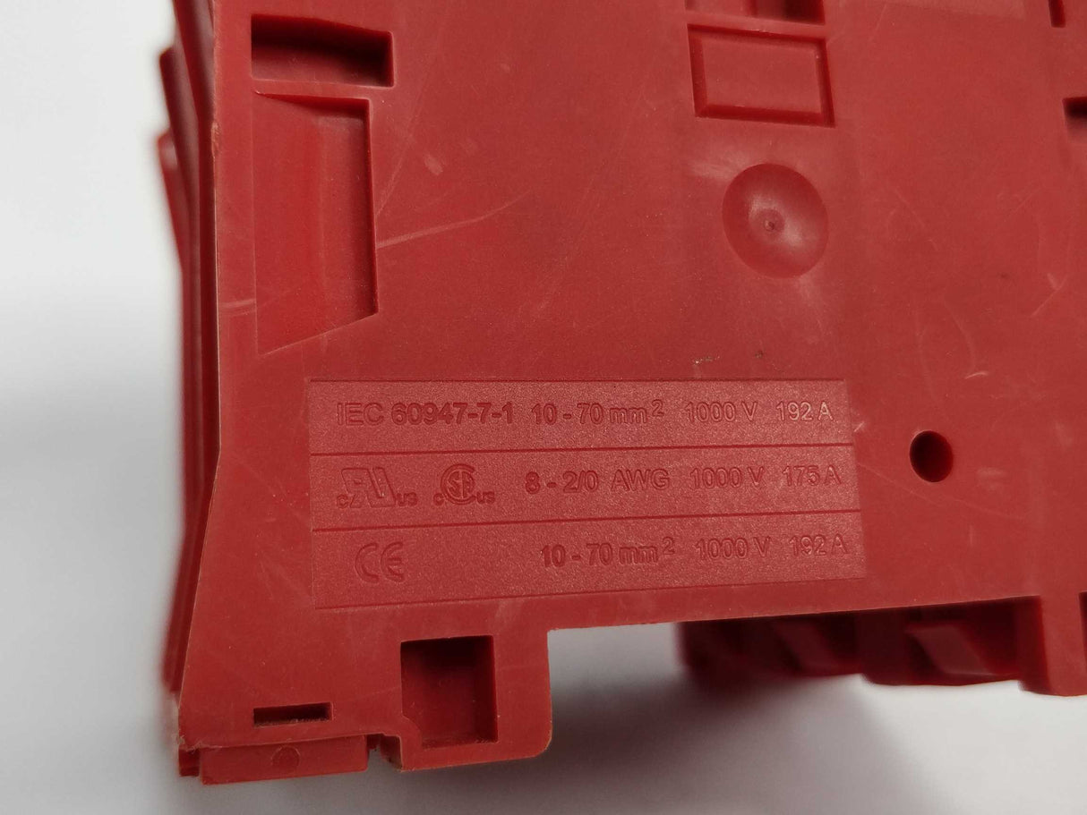 Connectwell CTS50/70N Feed Through Terminal Block red 3pcs