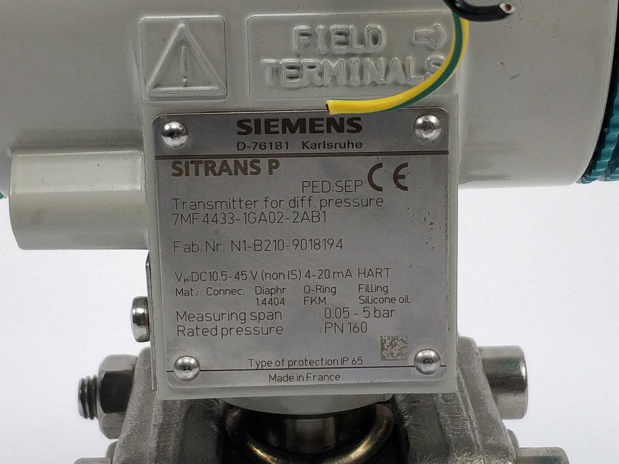 Siemens 7MF4433-1GA02-2AB1 Transmitter for diff. pressure