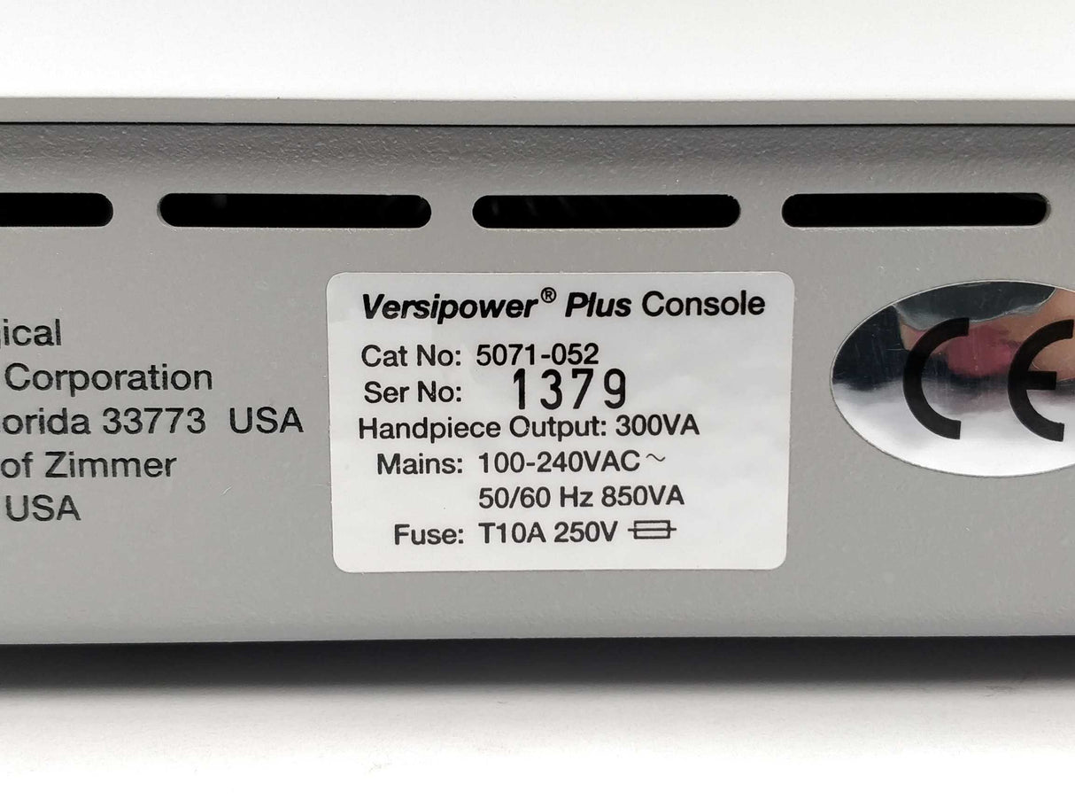 Hall Surgical 5071-052 Versipower Plus Console