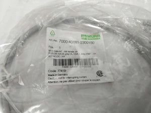 Murr 7000-40681-2300150 M12 male 90° / M8 female 90°+cable