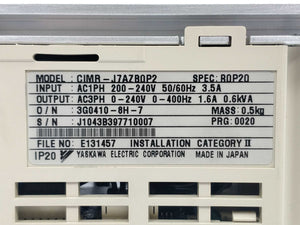 OMRON CIMR-J7AZB0P2 VS mini J7, Spec:B0P20