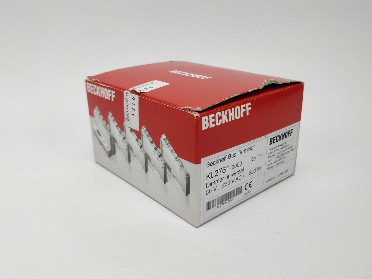 Beckhoff KL2761 10cPcs box. Bus terminal, 80...230V AC/ .... 600 W