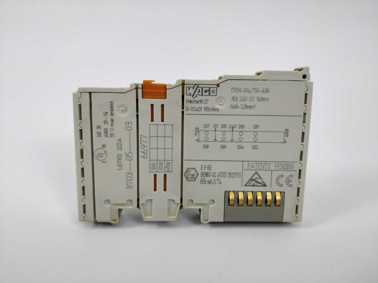 Wago 750-430 8-channel digital input; 24 VDC; 3 ms