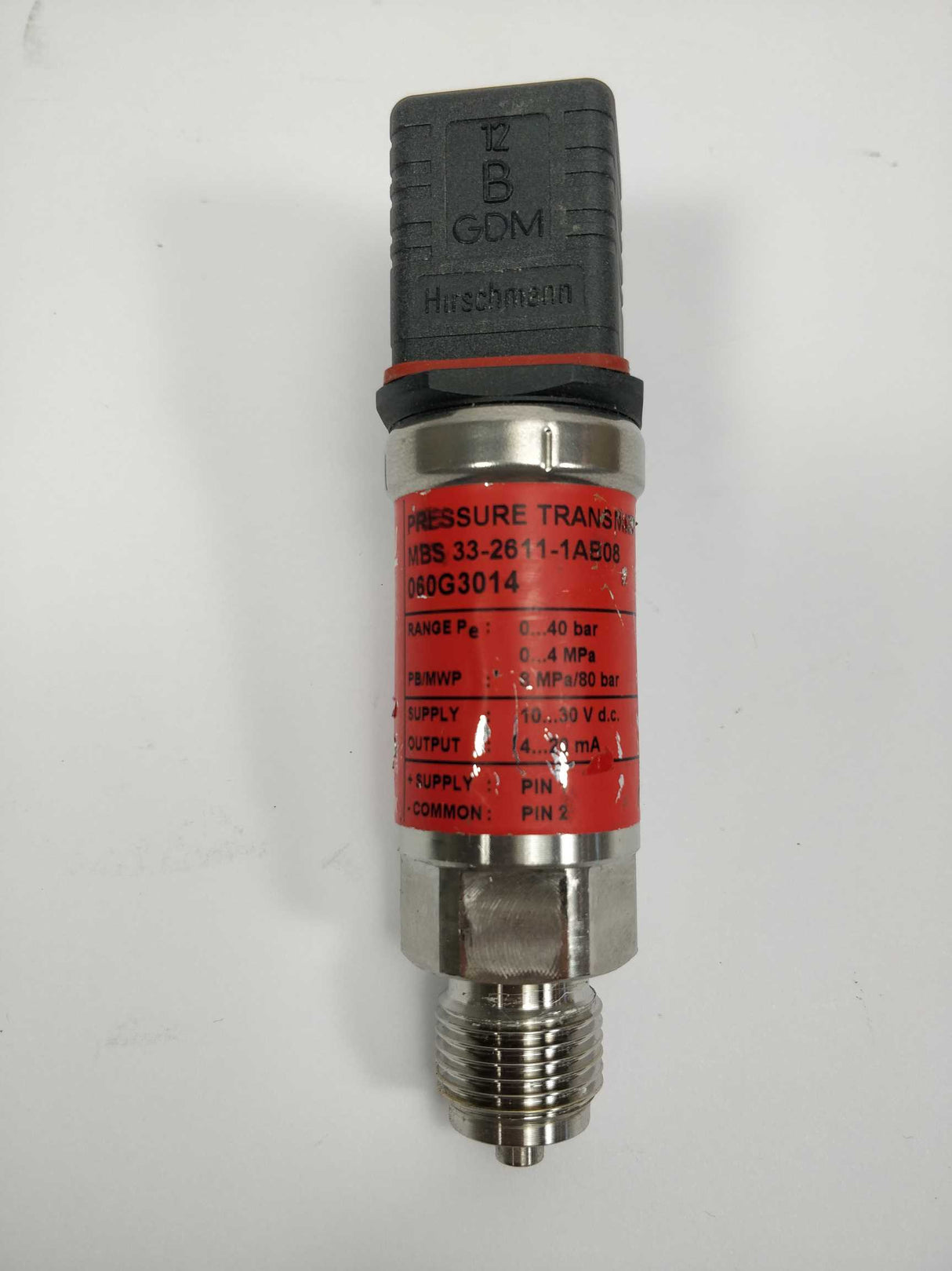 Danfoss 060G3014 0-40 Bar Pressure transmitter, MBS 33